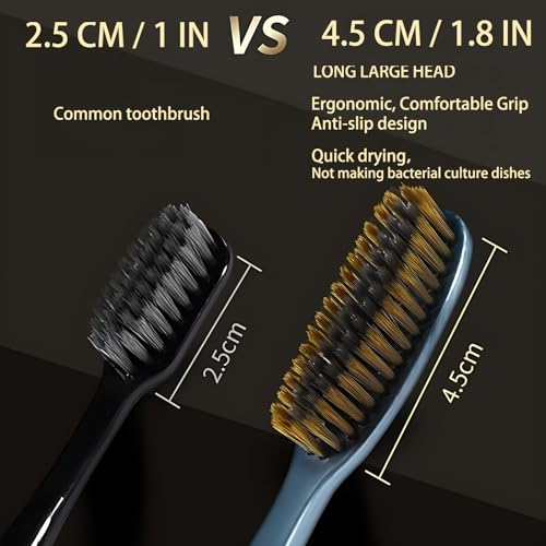 CMHX Huge Head Toothbrush with Soft Dupont Bristles for Deep Cleaning