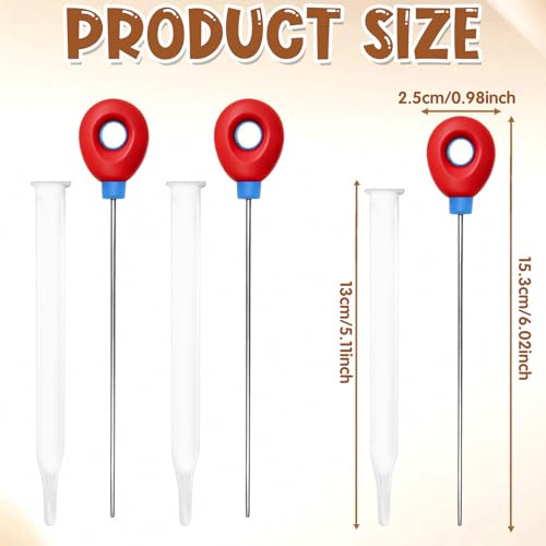 3-Pack Stainless Steel Cake Tester Reusable Doneness Testing Skewers for Baked Goods