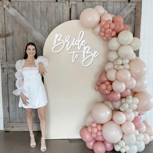 MASTRON Glitter White Felt Bride to Be Sign - Bridal Shower & Wedding Decor (Variation: Glitter White BTB)