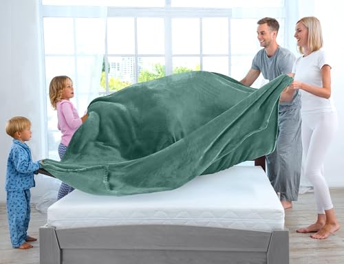 Utopia Bedding Ultra Soft Fleece Blanket Twin Size Celadon 60x80