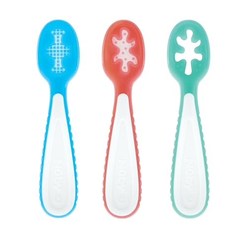 Nuby Baby's First Spoons Set - 3 Pack for Easy Self-Feeding
