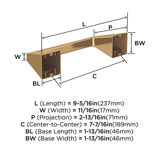 Amerock BH36001CZ | Champagne Bronze Pivoting Double Post Toilet Paper Holder | 9-5/16 in. (237 mm) Toilet Tissue Holder | Blackrock | Bath Tissue Holder | Bathroom Hardware | Bath Accessories