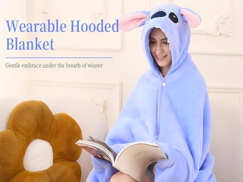 Mistletoe Unicorn Wearable Hooded Blanket, Warm Flannel Lamb Cape Shawl