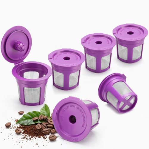 Reusable K Cups for Keurig 1.0 & 2.0 - 6 Pack Eco-Friendly Coffee Pods