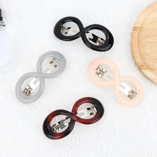 GAFATORY 4Pcs French Hair Barrettes Vintage Spring Clips for Thick Hair