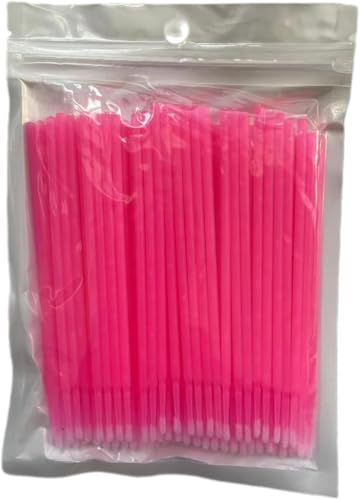 HODASHI 100Pcs Disposable Car Touch-Up Paint Micro Brushes Rose Red