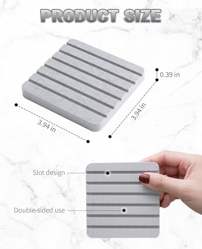Diatomaceous Earth Coasters - 3PCS Quick-Dry Trays for Kitchen & Bathroom