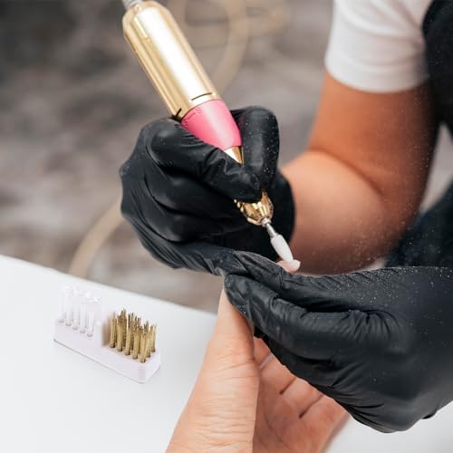InnoHHustle 4-Piece Nail Drill Bit Cleaner Brush - Copper and Plastic