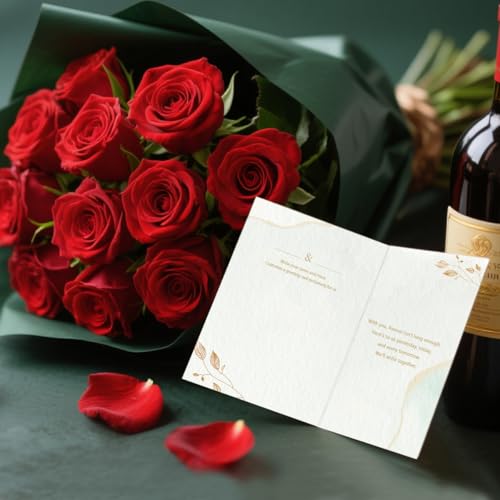 Funny Romantic Anniversary Card for Husband & Wife - 7x5in Gift