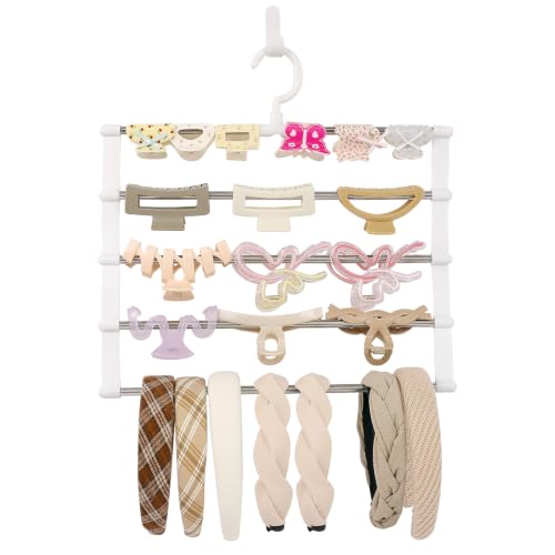 5-Tier Stainless Steel Hair Accessories Organizer - Claw Clip Holder