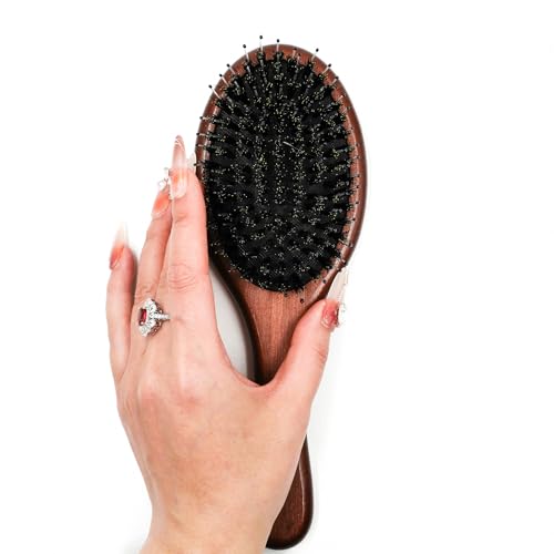 Boar and Nylon Bristle Hair Brush for Fine and Dry Hair