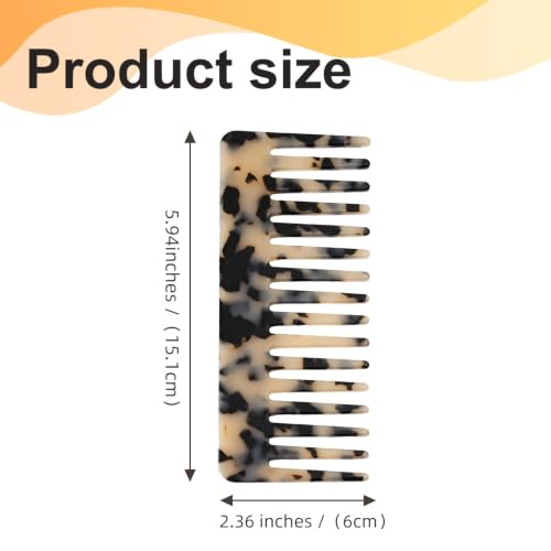 Wide Tooth Detangling Comb Tortoise Shell Anti-Static Hair Comb