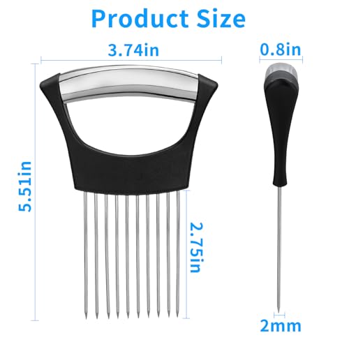 Stainless Steel Onion Slicer Holder with Protective Case