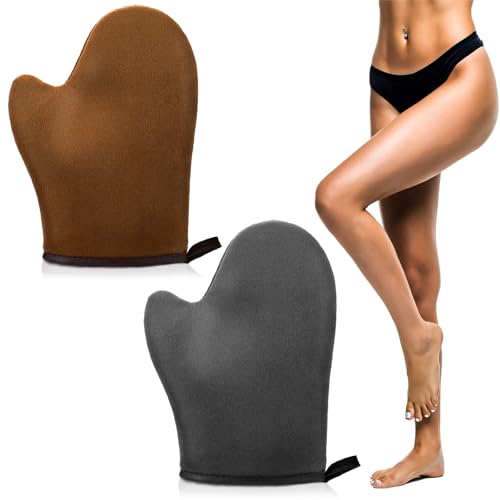 Self Tanning Mitt Applicator 2 Pcs - Streak-Free Tanning Glove with Thumb