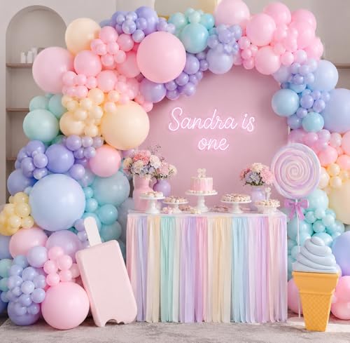 210-Pc Pastel Balloon Garland Kit for Birthday & Baby Showers