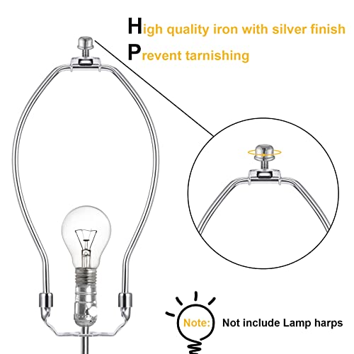Silver Lamp Finials 1/4-27, 0.5 Inch Tall - 2 Pack