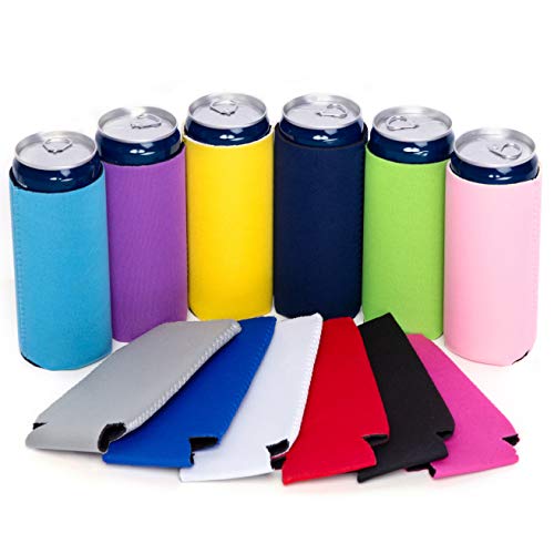 MICROCOSMOS Slim Can Coolers - 12 Pcs Collapsible Soda Sleeves