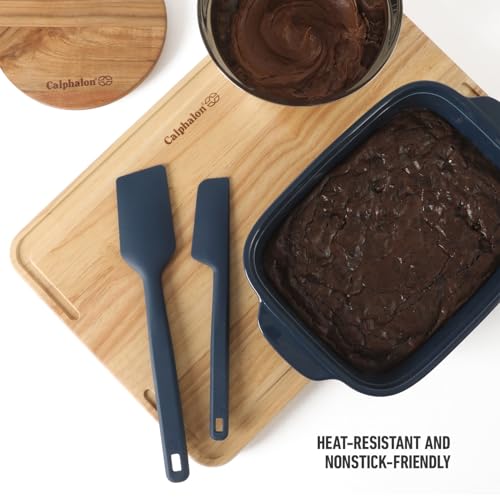 Calphalon 2-Piece Silicone Kitchen Scraper Set - Heat-Resistant & Nonstick Safe