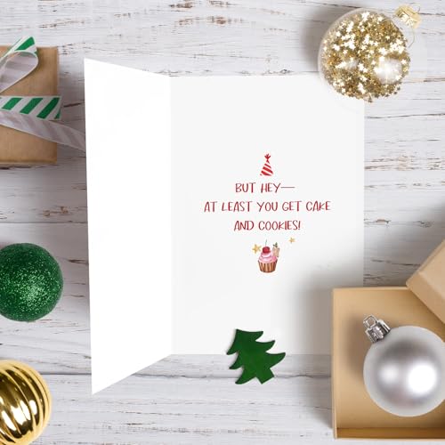 Funny Christmas Birthday Card for December Birthdays