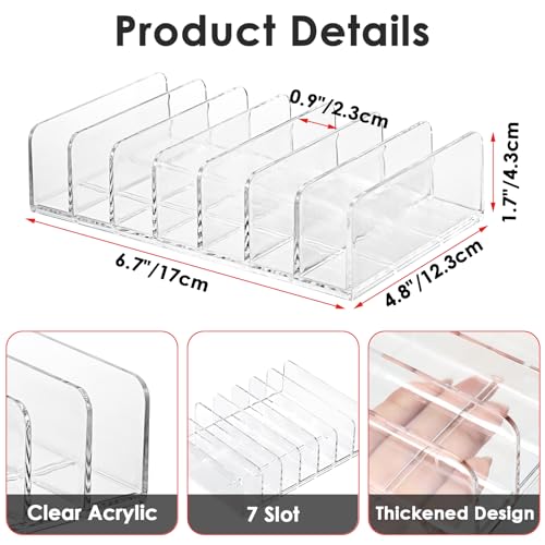 Hipiwe 2-Pack Clear CD Holder - 7 Slot Desktop Organizer for 14 CDs