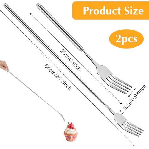 Extendable Telescopic Fork Prank - Adjustable 8 to 25.2 Inch