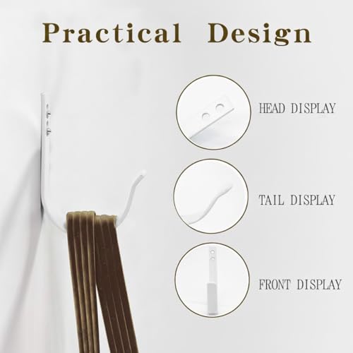 5-Pack Metal Wall Hooks Heavy Duty 22lb Capacity for Coat Towel Bag