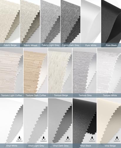 Blackout Roller Shade Fabric Sample Swatch Set - Multicolor