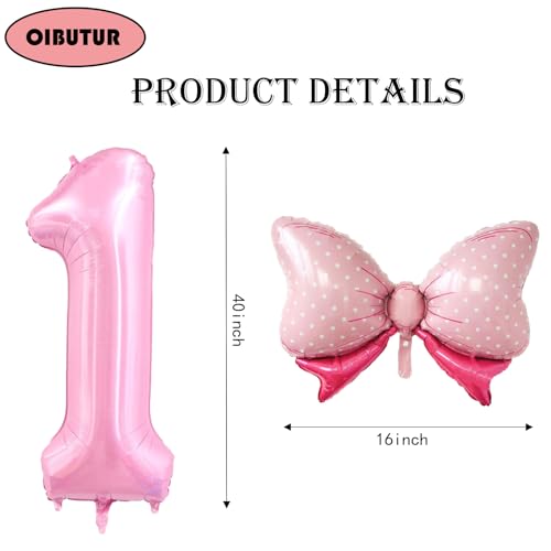 Pink Number 10 Balloon Set with Bow - 40 Inch Jumbo Birthday Decoration