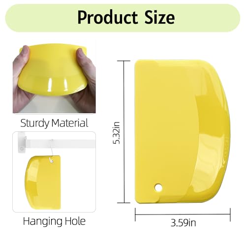 CEWIFO 4-Pack Flexible Dough Scrapers - BPA-Free & Easy to Clean