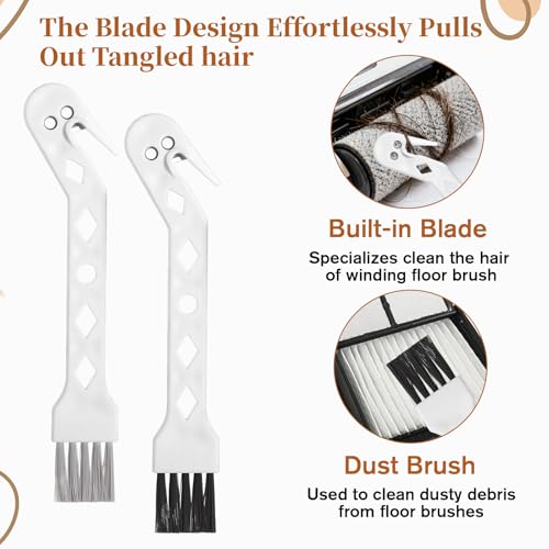 Tweruna 4-Piece Vacuum Brush Cleaning Tool Set - Black & White Universal Kit