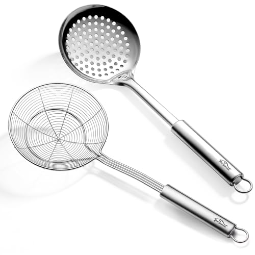 Berglander 2-Piece Stainless Steel Spider Strainer & Skimmer Set