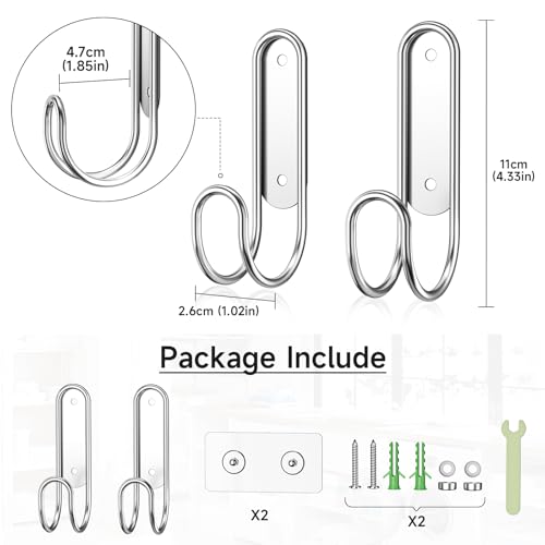 Wall-Mounted Ironing Board Hanger for T/Y Legs - Stainless Steel