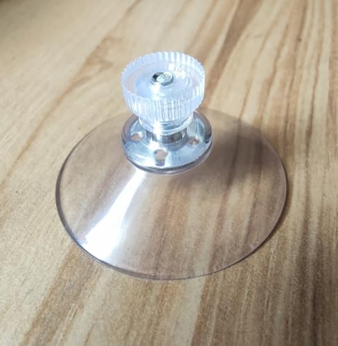 40mm Screw Suction Cups for Glass - Clear PVC Sucker Pads with M5 Nut (8 Pack)
