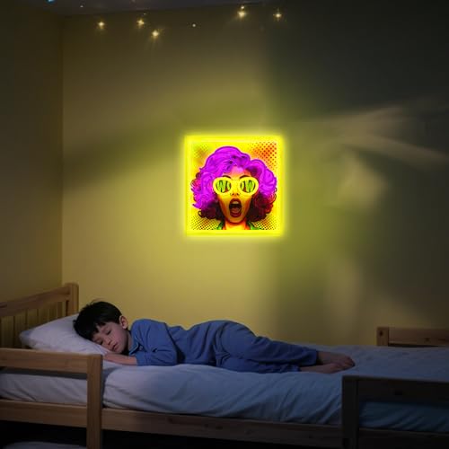 Pink Pretty Girl Neon Sign UV Print Dimmable LED Light for Bedroom Decor