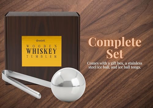 Charred Wooden Whiskey Glass - Handcrafted Bourbon Tumbler with Dragon Engraving, Perfect Gift for Men