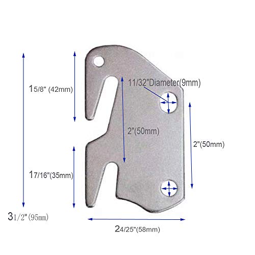 BETOCI Universal Bed Rail Hook Plates for Wooden Bed Frames (Set of 2)