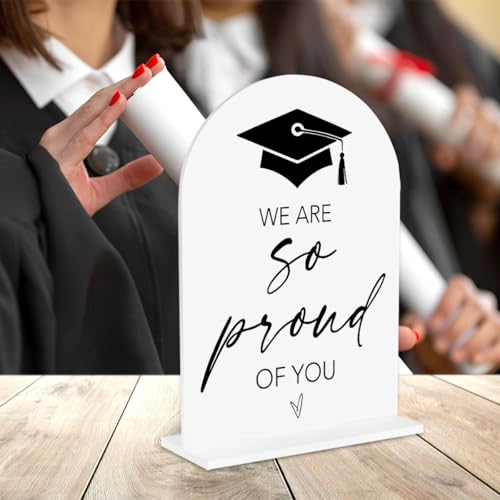 Graduation Quote Acrylic Sign - 6x8 Inch Arch Centerpiece Decor