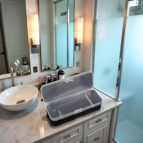 Transparent Manual Razor Protective Case Travel Shaver Storage Box