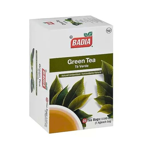 Badia Green Tea Bags – 25 Count Antioxidant Refreshing Tea