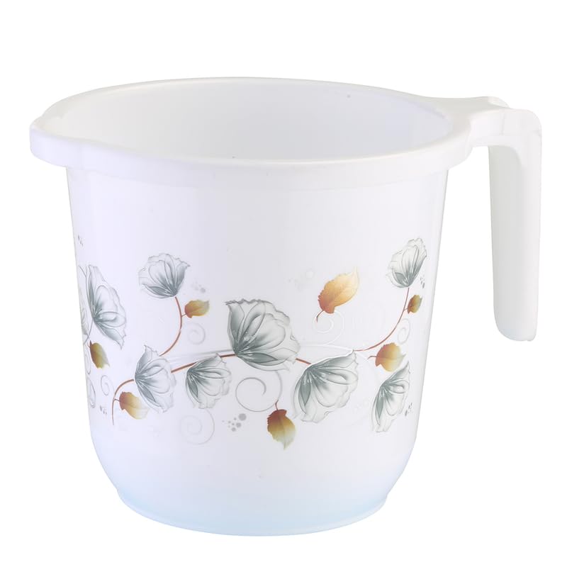 Cosletic 1L Plastic Bathing Mug for Bathroom & Camping - Lightweight & Durable