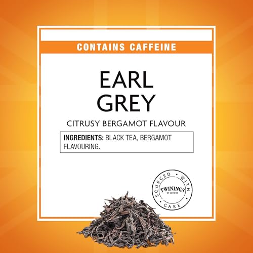 Twinings Earl Grey Loose Leaf Black Tea, Citrus & Bergamot, 7.05oz Tin (Pack 6)