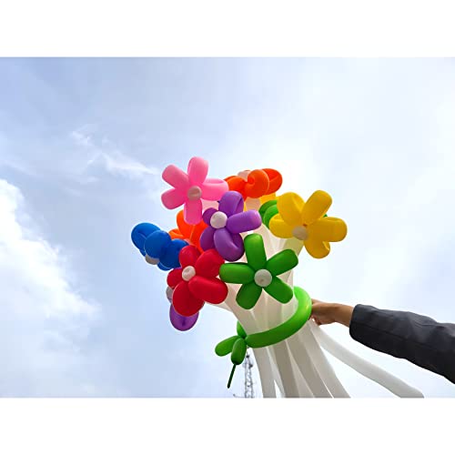White Long Balloons 260 Pack for Party Decorations & Balloon Art - Variation of White Balloon