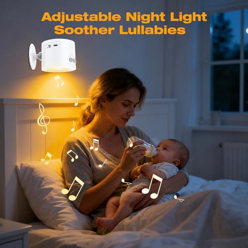 VanSmaGo 2-in-1 White Noise Sound Machine & Rechargeable LED Wall Sconce