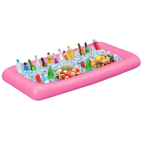 Inflatable Ice Buffet Serving Tray - Heavy-Duty Drink Cooler for Parties