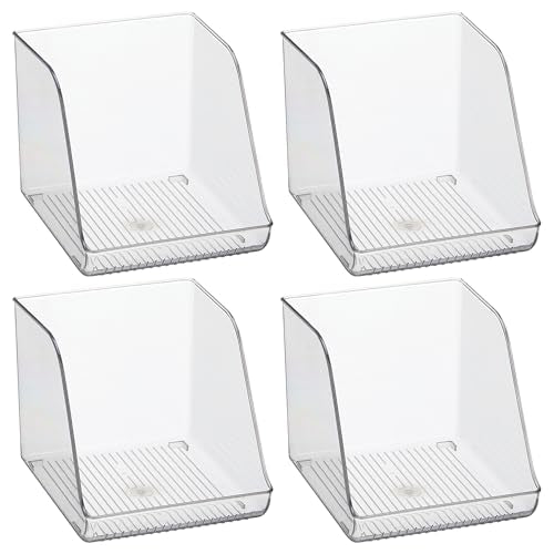 iDesign Plastic Water Bottle Organizer - 4-Pack Tall for Fridge