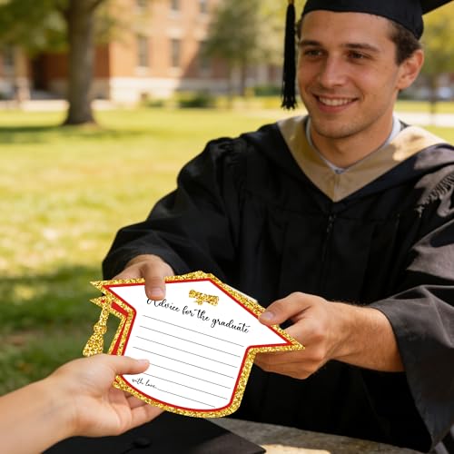 50 Red Gold Graduation Advice Cards for Class of 2026