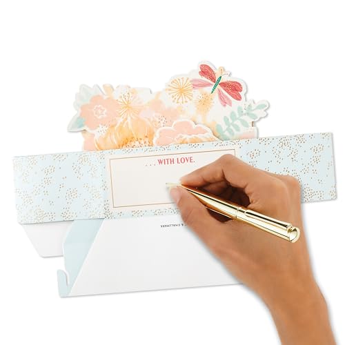 3D Pop-Up Mother's Day Card with Pink Flowers & Butterfly