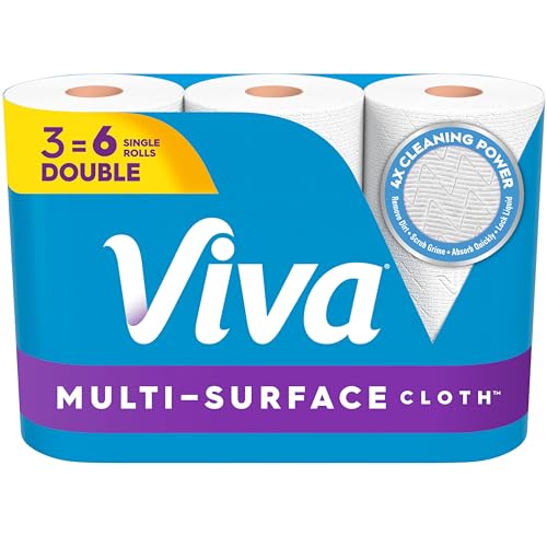 Viva Multi-Surface Cloth Paper Towels - 3 Double Rolls, 110 Sheets Each