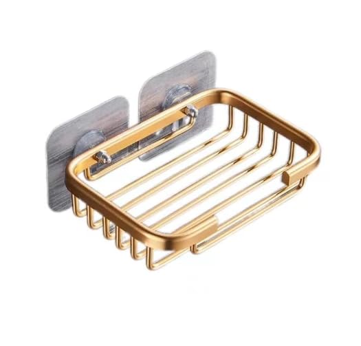 Gold Stainless Steel Soap Holder for Shower Wall - Easy Install