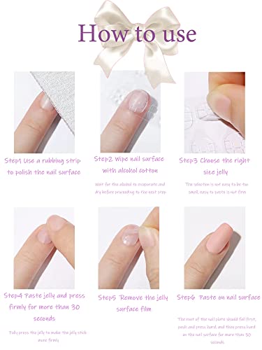 SWEKKE Christmas Press on Nails Short Almond Winter Fake Nails 24Pcs